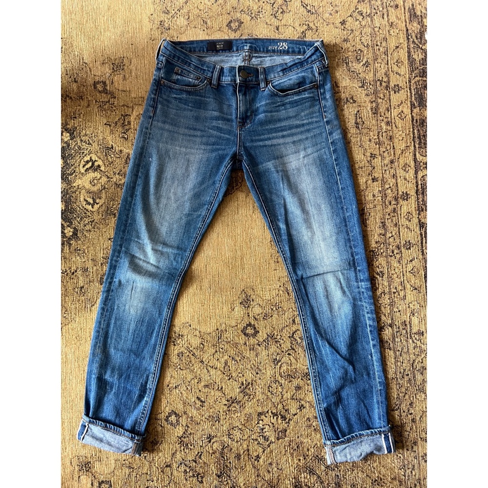 J. Crew Reid Jeans beautifully worn in.